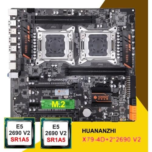 HUANANZHI X79-4D Motherboard with HI-SPEED M.2 NVME SSD Slot Dual Giga LAN Port 2 Processors Xeon E5 2690 V2 3.0GHz Buy Computer
