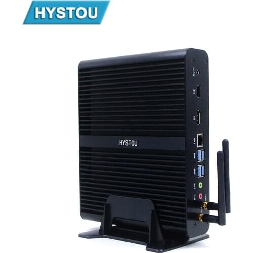 Hystou 8th Gen Mini PC Core i7 8565U Brand New Micro Desktop Computer DDR4 Fanless Mini PC With Linux System HTPC TV Box UHD 4K