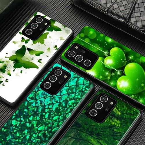 Beautiful Emerald Green for Samsung S20 FE Ultra Plus A91 A81 A71 A51 A41 A31 A21S A11 A72 A52 A42 A32 A12 A02S Phone Case