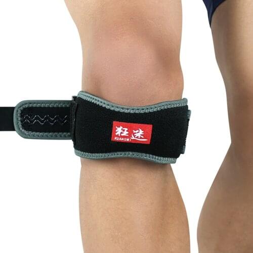 Kuangmi Patella Knee Tendonitis Strap Support Sports Safety Adjustable Jumperss Knee Patellar Tendon Belt Protector Pain Relief