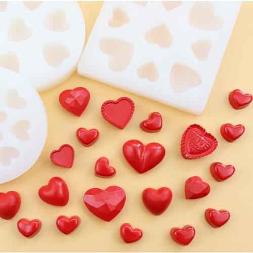 Love Heart Shape Silicone Mold Fondant Mould Cake Decorating Tools Chocolate Gumpaste Molds, Sugarcraft Kitchen Gadget