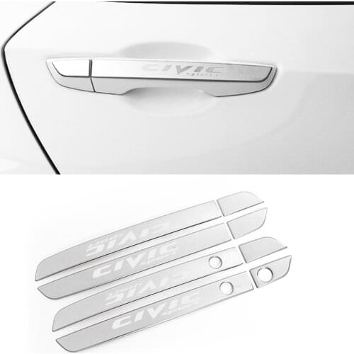 Car Door Handle Bowl Cover Trim Sticker for Honda CIVIC 2016 2017 2018 2019 2020 2021 CIVIC 10th Exterior Accessories