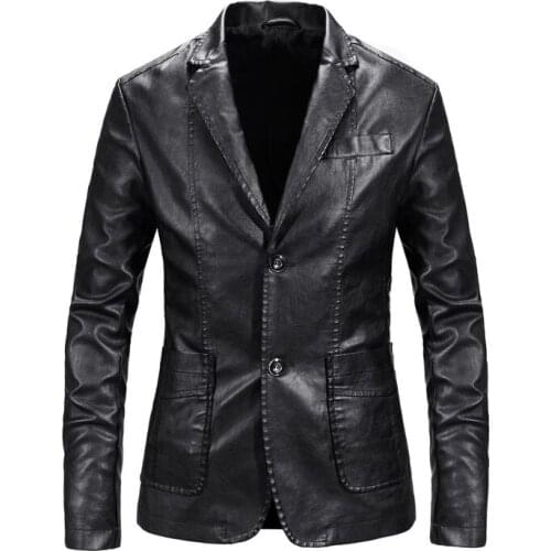 New Leather Jackets Men Fashion Motor & Biker Leather Jacket Jaqueta Masculinas Couro Mens Bomber Jacket Coat Soft PU Leather