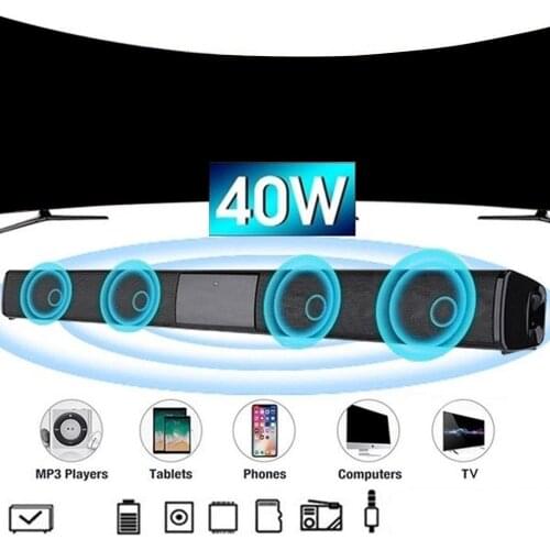 New Sound Bar Speaker Wireless Music Speaker Home Theater Audio With Aux TF Card Microphone Stereo Speaker
