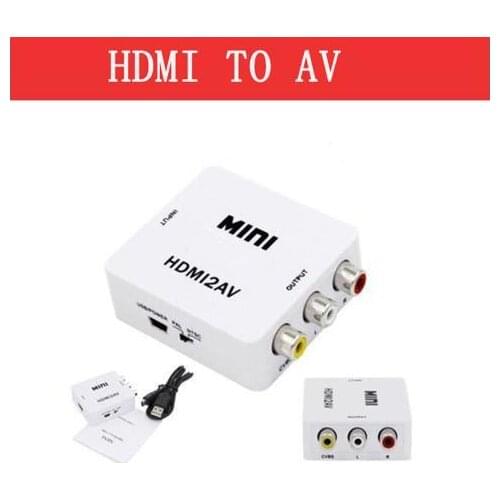 MINI HDMI TO AV 3 RCA HDMI2AV Siganal Converter HD Video Converter Mini HDMI to AV CVBS+R/L Audio Converter