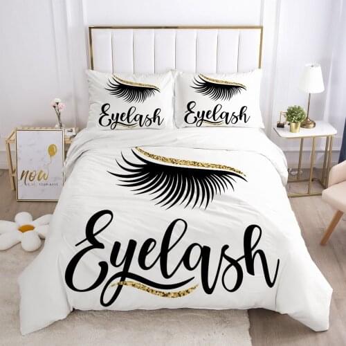Luxury Duvet/Quilt/Comforter Cover Set Bed Linens Bedding Sets Pillow case Single Double Twin Size 3D Lash Design Home Textile
