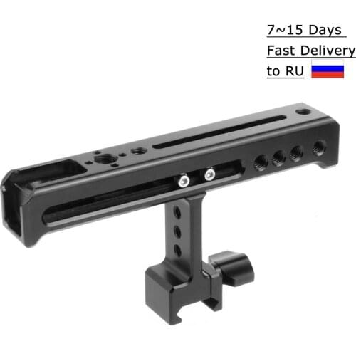 BGNing Camera Handle NATO Rail Cheese Top Hand Grip w/ Cold Shoe Arri Mount for Universal Camera Cage Monitor SLR Photo video