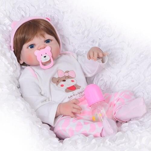 Bonecas Bebe alive reborn corpo de silicone inteiro full silicone reborn baby dolls girl for sale child gift toy dolls 57cm