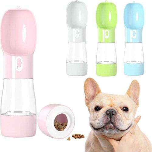 Outdoor Pet Water Dispenser Feeder Portable Pet Dog Water Bottle Food Container For Small Large Dogs Travel Drinking Bowl 2021