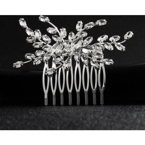 Bride jewelry temperament bride design big diamond comb inserted wild hair comb plate made wedding dress accessories