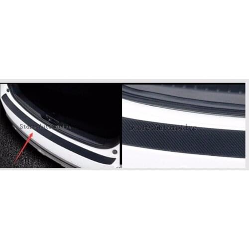 Car Interior Rear Door Sill Protector Trim 1PCS For Mazda CX-5 2017 2018 Trunk Bumper Plate Cover Stainless Steel Accessories