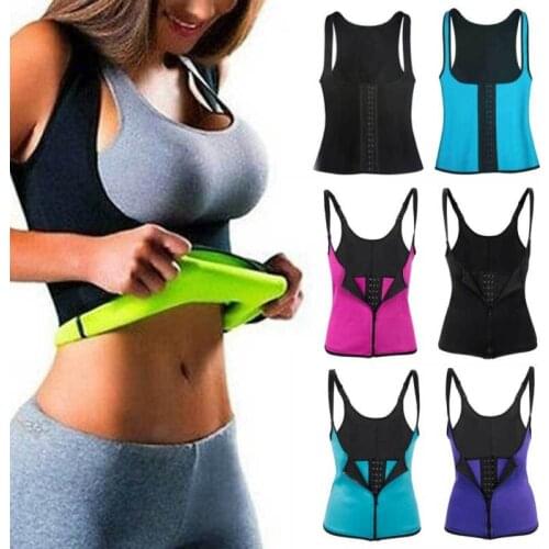 New Shapers Neoprene Sauna Sweat Vest Waist Trainer Cincher Women Body Slimming Trimmer Corset Workout Thermo Push Up Tops