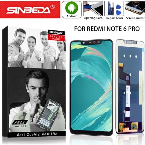 6.26"Original For Xiaomi Redmi Note 6 Pro LCD Display Touch Screen Digitizer With Frame Assemble For MI Redmi Note6 Pro Display