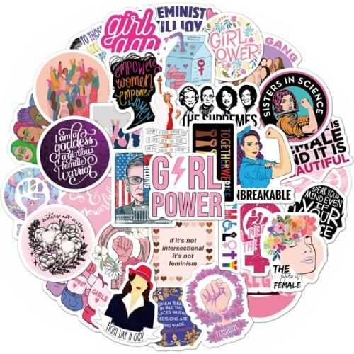 10/30/50Pcs Feminism Girl Inspirational Doodle Stickers To Motorcycle Skateboard Laptop Guitar Toy Helmet Stationery Pegatinas