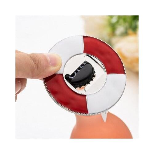 20pcs Swimming ring metal bottle opener Marine themed party beer corkscrew business banquet wedding moving gift souvenir