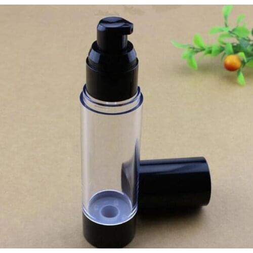 500pcs/Lot 30MLClassic Black Vacuum Airless Pump Bottle Cosmetic Essence Oil Lotion packing Refillable Bottle