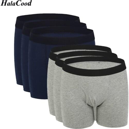 6Pcs/lot Long Boxers Mens Large Underwear Cotton Quality Boxers Fashion Panties Male Underwear Home Casual Compression Plus 7XL