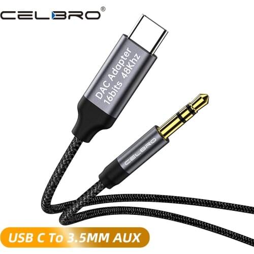 Type C To 3.5mm Jack Adapter Usb C Dac Earphone Adaptor Car Aux To Type-c Cable for Samsung Note 20 S20 S21 Ultra Usb-C Tablets