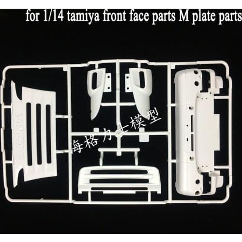 Front Face Accessories M Plate for 1/14 Tamiya RC Truck Car SCANIA R730 R470 R620 Diy Parts