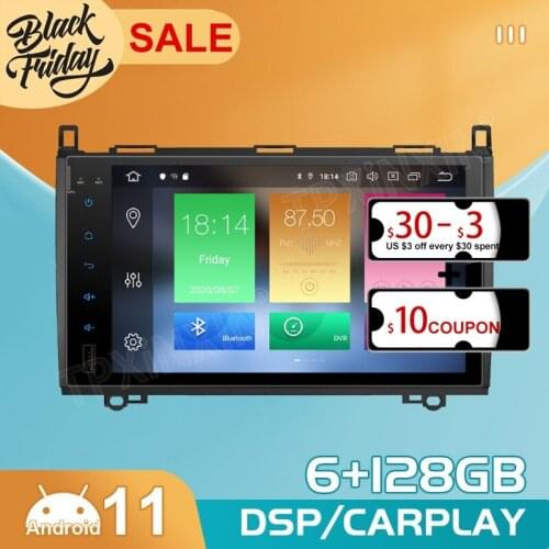 Android 11 6+128G Carplay For Benz Sprinte B200 Vito Viano W469 GPS Car Navigation Multimedia Video Stereo DVD Player Radio USB