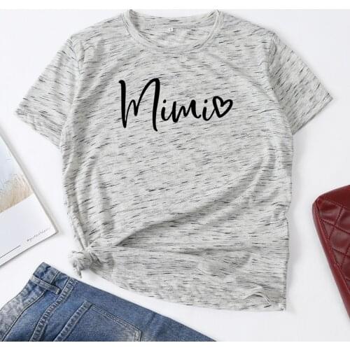 Grandma Best Mimi Shirt Gift Woman T-Shirt Short Sleeve T-Shirts Summer Tops for Women Cotton Graphic Tee Female Shirt Clothes