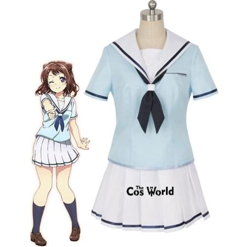 BanG Dream! Toyama Kasumi Hanazono Tae Ushigome Rimi Yamabuki Saaya Ichigaya Arisa School Uniform Customize Cosplay Costumes