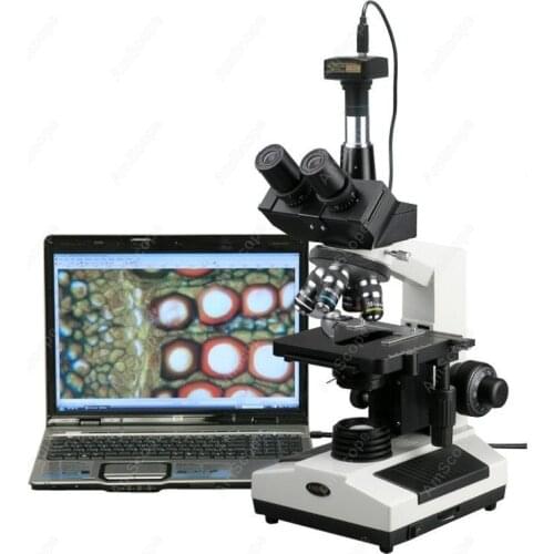 Biological Compound Microscope--AmScope Supplies 40X-2000X Doctor Veterinary Clinic Biological Compound Microscope + 5MP Camera