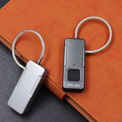 Fipilock Walsun Fingerprint Padlock Biometric Security Lock Thumbprint Pad Lock Suitable For Luggage Bike School Fence Door