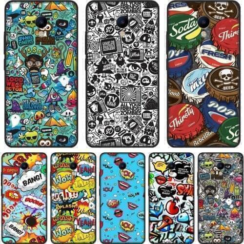 Phone Case For Meizu M6 M6S M6T M5 M5C M5S M3 M3S M2 Soft Anime Graffiti Painted Cover For Meizu M2 M3 M5 M6 Note Case Silicone