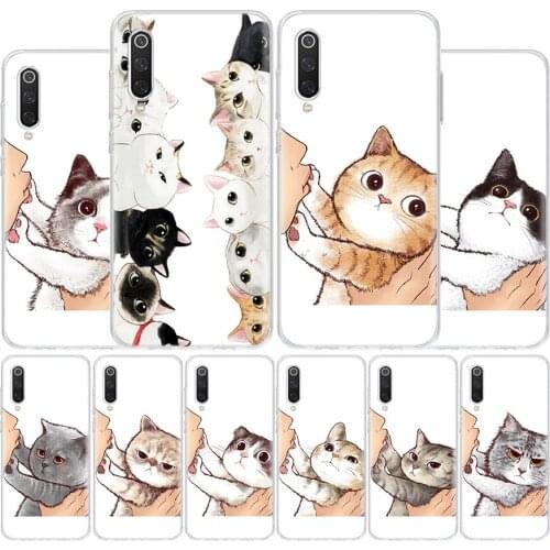 Kiss lovely Cats 2Cover Phone Case For Xiaomi Redmi Note 10 9 9S 8T 8 7 6 5 9A 6A 7A 8A 9C K20 S2 Pro Luxury Soft Coque