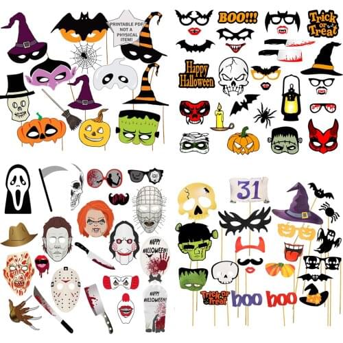 Halloween Party Photo Props Ghost Festival Funny Horror Decorative Beard Props For Carnival Event Party Decoration Guest Favors