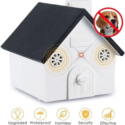 Range 15M Adjustable Anti Barking Device Ultrasonic Stop Barking For Small Medium Large Dogs Waterproof Safe Bark Deterrent Box