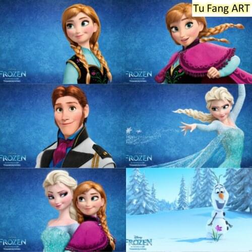 Disney Frozen Aisha Princess Wall Art Canvas Painting Nordic Posters and Prints Wall Pictures for Living Kids Home Decoration