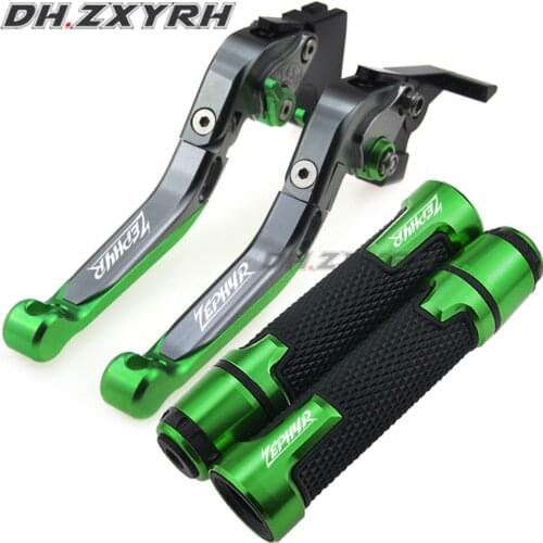 For Kawasaki Zephyr 550 1991-1999 1998 1997 1996 Adjustable Folding Extendable Motorcycle Brake Clutch Levers Handbar End Grips