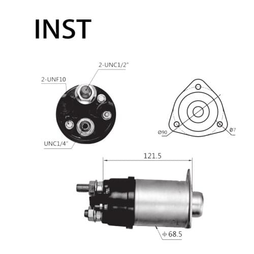 ELECTROMAGNETIC SWTICH SOLENOID FOR 12V 4.5KW 1115618 D923A 455 1993969 1993997 STD4036 STD4132NB 10461169 10478953