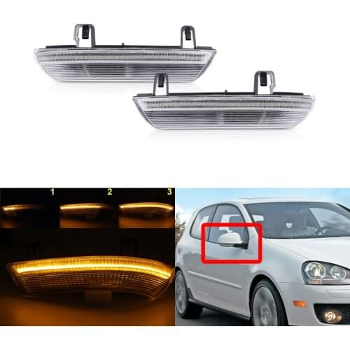 For Volkswagen VW Golf 5 MK5 GTI MK5 Golf 6 Variant Plus Passat B6 3C Sharan Jetta Amber Led Dynamic Side Mirror Blinker Lights