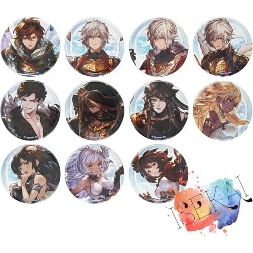 Granblue Fantasy Anime Badge Game Sandalphon Belial Lucifer Metal Badge Brooch Pins