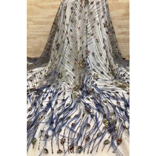 Beautiful SYJ-112511 Nigerian fabric for party dress new African embroidered lace fabric