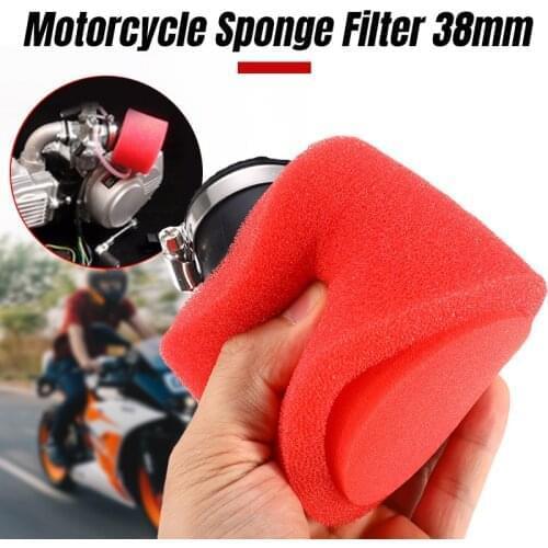 38mm Red Air Filter Pod Cleaner ATV PIT DIRT BIKE 45 Degree ANGLED FOAM 110cc 125cc CRF50 XR50 CRF