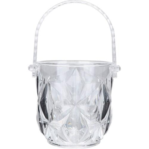Creative Acrylic Ice Bucket Transparent Red Wine Champagne Storage Tank Portable Handle KTV Party Barware