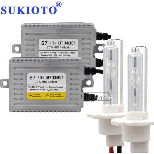 SUKIOTO 24V 70W HEADLIGHT HID XENON KIT DLT S7 BALLAST Truck Boat Van Headlamp D2H H7 H1 H3 H8 H11 H4 bixenon 3000K-8000K xenon