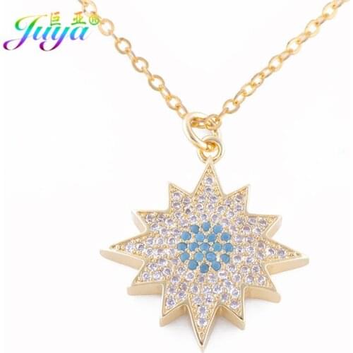 2020 Fashion Long Necklace Gold /Rose Gold Cubic Zirconia Handmade Star Pendant Necklace For Women Men Gift Jewelry