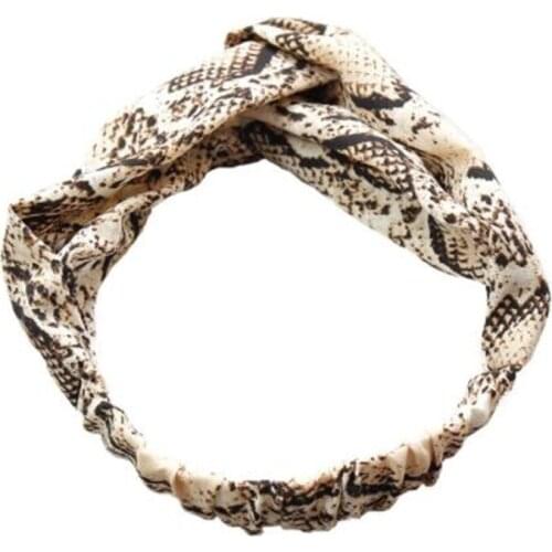 Fashion Women Occident Headbands Girls Snake Print Hair Band Ladys Cross Wild Hair Accessories Head Wrap Bandage