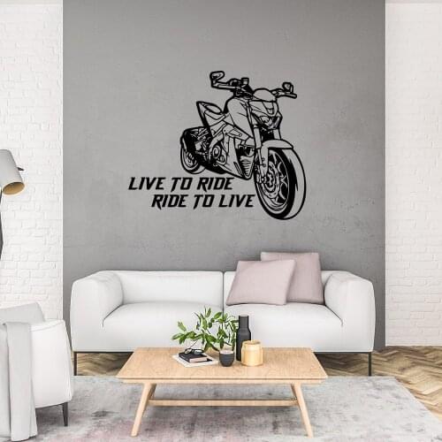 Cartoon Motorcycles Pvc Wall Decals Home Decor Living Room Bedroom Removable Decor Wall Decals