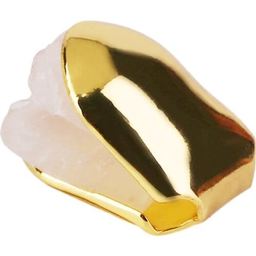 GENBOLI Hip Hop Teeth Silver Gold Top Bottom Set with Silicone Dental Caps Vampire Body Jewelry banhado a ouro A30