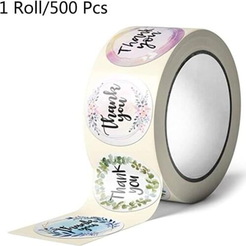 500pcs 4 Styles Thank You Stickers Seal Label for Small Shop Wedding Envelope