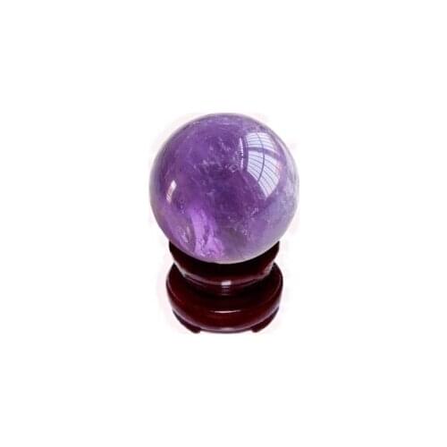 Natural amethyst ball decoration transhipped shemist exorcise evil spirits lucky ball 50MM with stand Free shipping