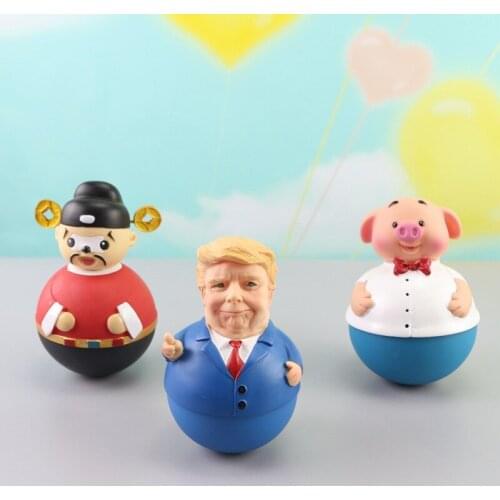 1pcs Creative Home Decor Tumbler Ornaments Personalized Trump Character Series Crafts Fashion Home Decoration Miniatures