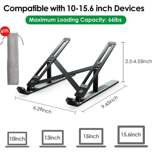 2021 New Laptop Holder for MacBook AirPro Adjustable Foldable Aluminium Alloy Support Base Notebook ,Laptop Stand for PCNotebook