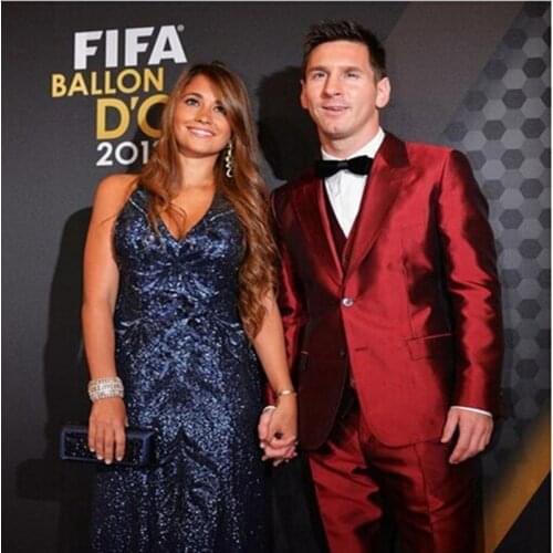 New Style Red Satin Mens Suits 3 pieces Groomsmen Tuxedos 2017 Shiny Wedding Party Best Men Suits (Jacket+Pants+Vest+Tie)